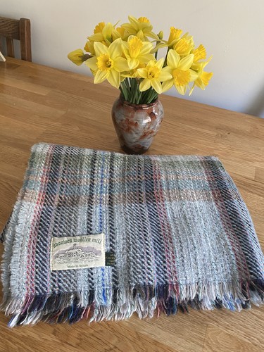 Vintage welsh blanket throw - blanket,