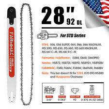 28'' Chainsaw Bar Chain 3/8" 0.063" 92DL For Stihl MS660 MS661 MS650 363RNDD025