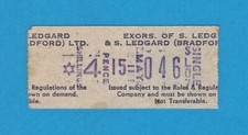 Samuel Ledgard (Executors) - Pre-Decimal 4d Setright Bus Ticket - c.1960s