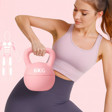 Pair of Kettlebells 2x Weights Set Exercise Home Gym Workout Fitness 6KG