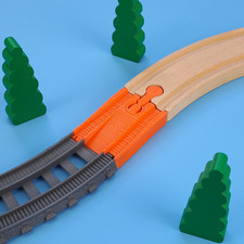Thomas Trackmaster 2014> to Wooden Track Adapters x2 - Various Colours Available