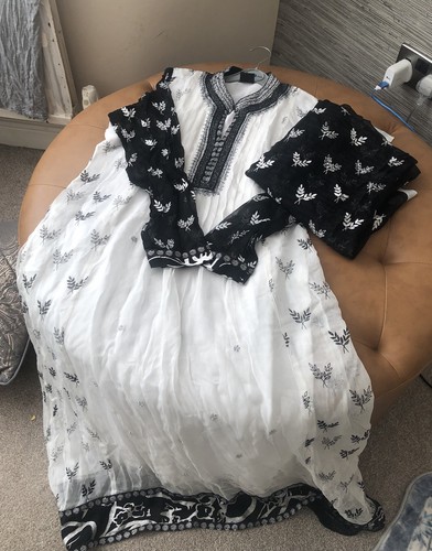 Pakistani long dress with - pakistani,