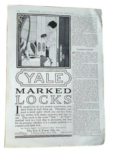 Yale Lock Co. 1913 B & W full page ad, "Country Life in America," 14" x 9 3/4