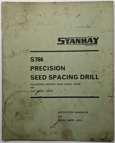 Stanhay instruction handbook - instruction,