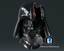 Darth Vader Helmet (RotS) - Damaged -  Galactic Armory - DIY - Painted