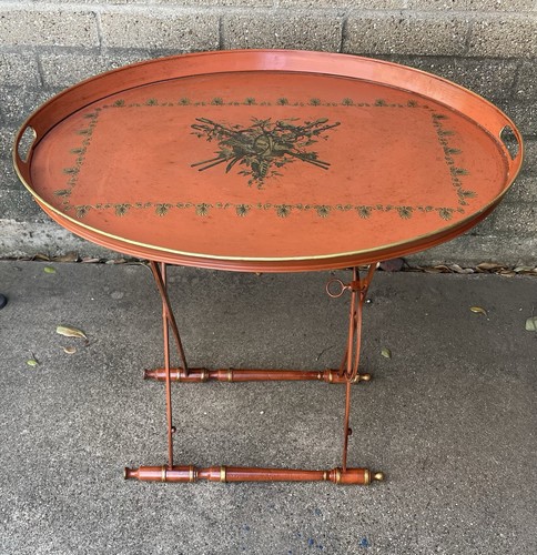 Vintage butler tray side - side, table