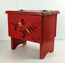 Vintage SHOE SHINE Box Bench