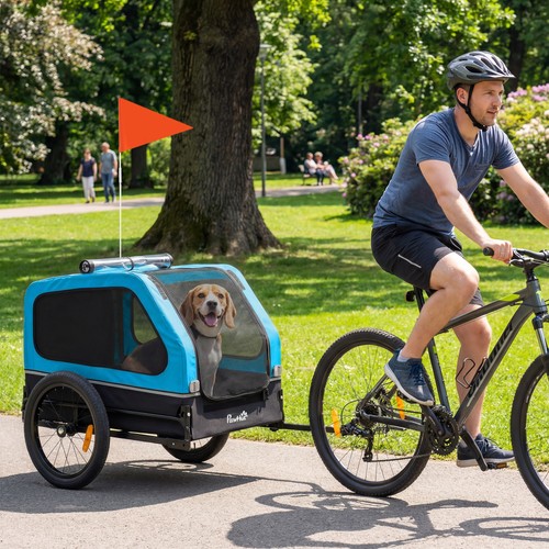 Dog bike trailer - dog, bicycle