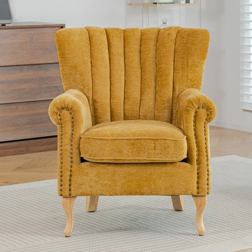 Chenille fabric wing back - chenille,