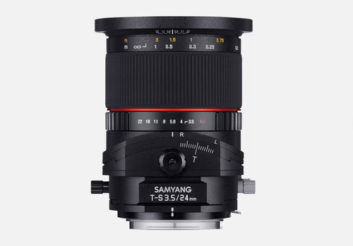 Samyang tilt shift 24mm - tilt, &