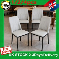 4xDining Chairs Set Faux