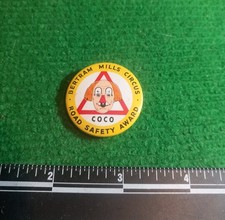 Coco the Clown Badge   Road Safety Award    1960's   Bertram Mills Circus.