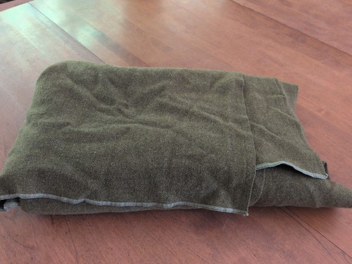 Army green wool - green, blanket