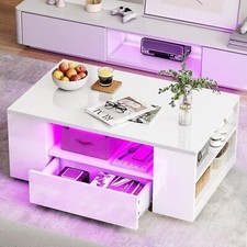 High Gloss LED Coffee Table