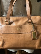 Fossil Tan Leather Satchel