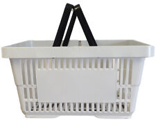2 Handle Grey Plastic Shopping Basket Retail Supermarket Use Hand Carry