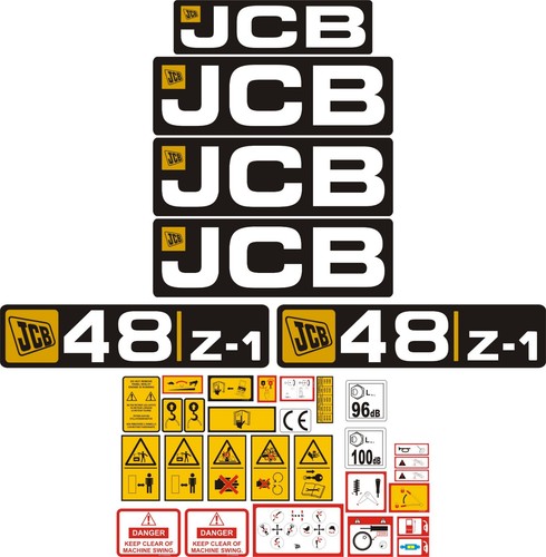 Jcb 48z mini digger decal - digger,