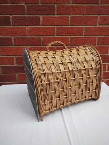 Vintage wicker cat basket - vintage,