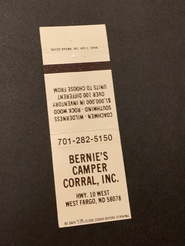 Vintage north dakota matchbook - vintage,