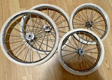 Silver Cross Dolls Coach Pram - Set of 4 Wheels  12 & 14 inch Quick Release C