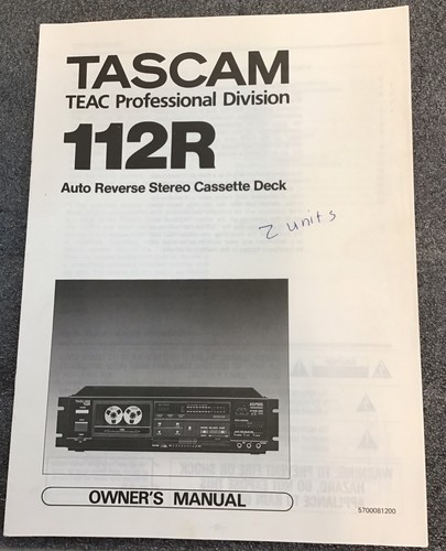 Tascam 112r auto reverse - tascam,