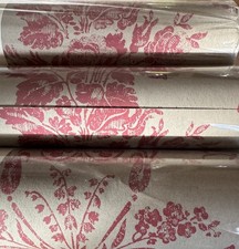 Laura Ashley Josette Raspberry/Lichen Wallpaper price for 3 Rolls Rare 