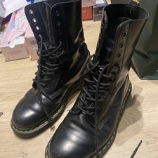 Dr Martens 1460 AirWair Boots Black Leather Doc Size 5 38 Made In England