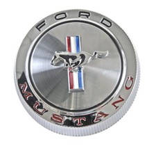NEW 1966 Ford Mustang Gas Cap Chrome Twist on with cable 