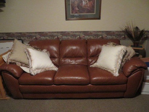 Natuzzi premium leather sofa - premium,