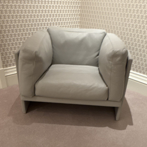 Grey upholstered accent chair - upholstered,