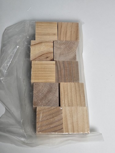 10x wooden plain cubes cube - plain,