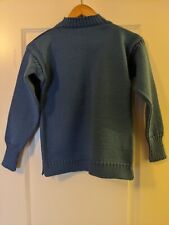 Le Tricoteur Traditional Guernsey Wool Blue Jumper Fisherman - 17”