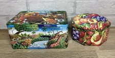 Churchill's The Ark And New orchards Fruit Jellies Tins Embossed Design Empty