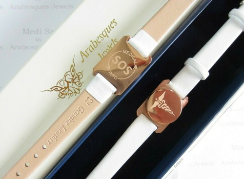 Ladies sos bracelet - ladies, white