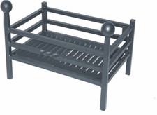 Solid Steel Fire Basket Fire Andiron Dog Grate Fireplace Fire Grate 3 SIZES