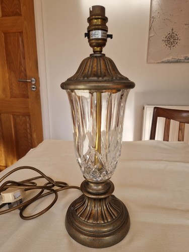 Vintage brass crystal glass - brass,