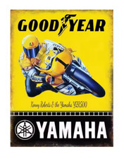 Kenny Roberts Yamaha YZR500 GP Bike Metal Poster / Tin Sign -  30x20cm