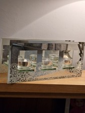 Mirrored Glass Triple Tea