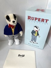 STEIFF 653636 BILL BADGER TEDDY - Rupert The Bear - 28cm - Alpaca - LIMITED 1500