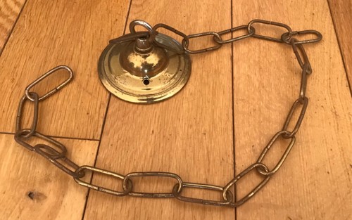 Vintage brass ceiling light - brass,
