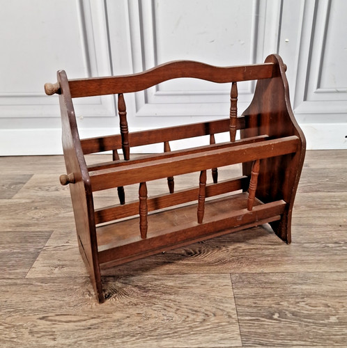 Vintage wooden magazine rack - vintage,