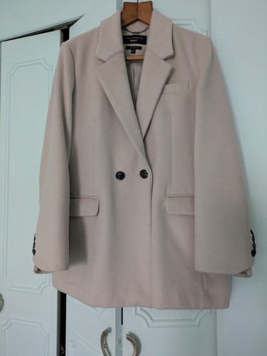 Beautiful cream wool blend - , 3/4