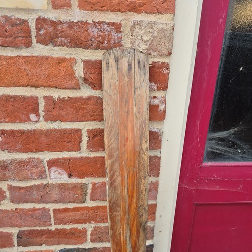 Vintage wooden boat oar long - boat,
