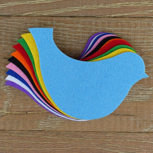 10x 3mm felt simple - simple, bird