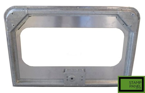 Galvanised lift cat flap - up,