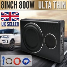 8'' 800W Active Underseat Car Bass Box Audio Subwoofer Sub Speaker Amplifier UK