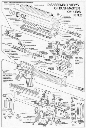 M16 rifle technical diagram - m16,