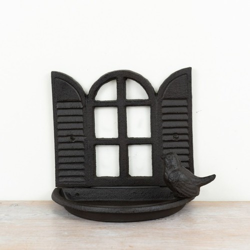 Window cast iron - iron, bird
