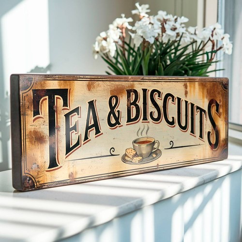 Tea and biscuits sign - tea,
