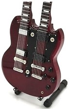 Jimmy Page Led Zeppelin Twin Neck 10" Miniature Guitar